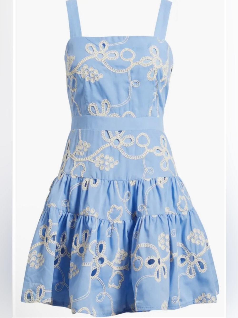 New Sam Edelman Rope Embroidery Mini Dress size 12